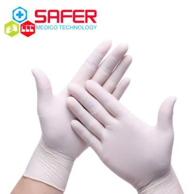 White Nitrile Medical Examination Gloves with Powder Free (CE/ISO13485)