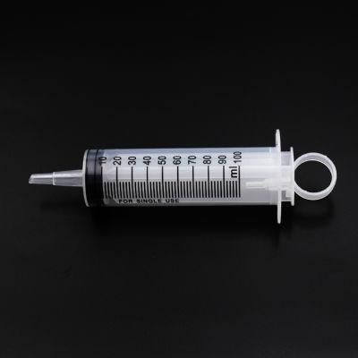 Medical Plastic Disposable Irrigation Syringe with Catheter Tip Flat/Ring/Bulb Type
