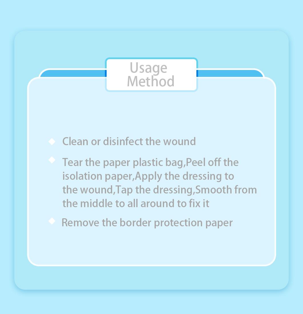 Hydrocolloid Foam Dressing Easy to Tear off Wound