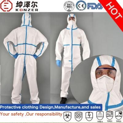 White Medical Disposable One-Piece Protective Clothing Has Passed FDA / CE Certification