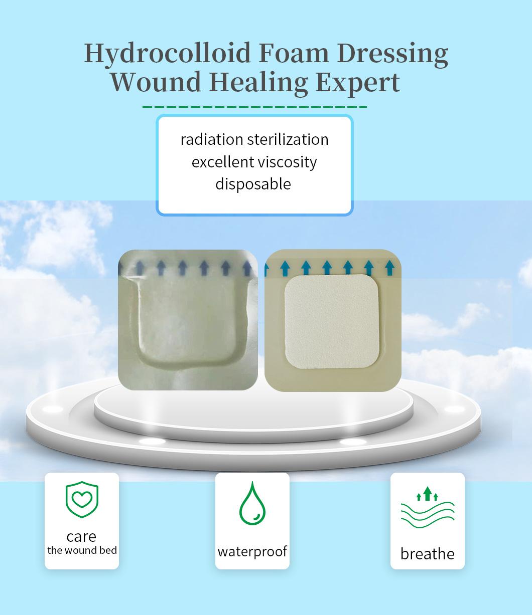 Hydrocolloid Foam Dressing Easy to Tear off Wound