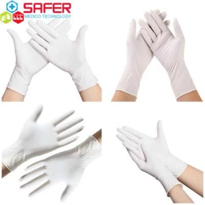 Medical Disposable White Nitrile Gloves with Powder Free Malaysia Factroy