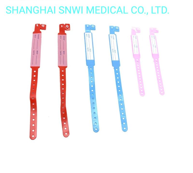 Medical Adult Baby Wristband PVC Plastic ID Band Identification Bracelet for Hospital Patient