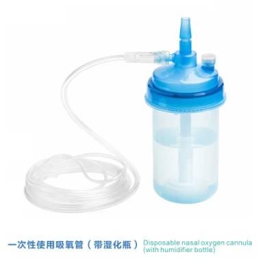 Disposable Nasal Oxygen Cannula with Humidifier Bottle