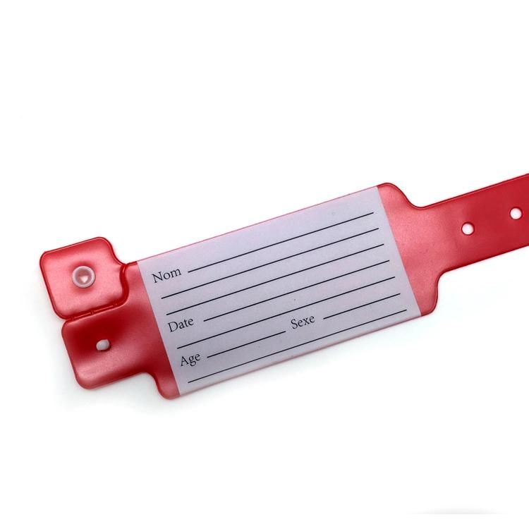 Adult Red Write-on Hospital ID Wristband for Patient