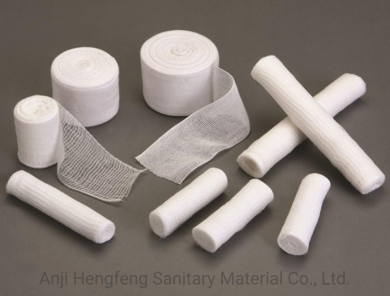 Hf D-1 Woven Sides Gauze Bandage with CE/ISO/FDA Approved Non-Elastic