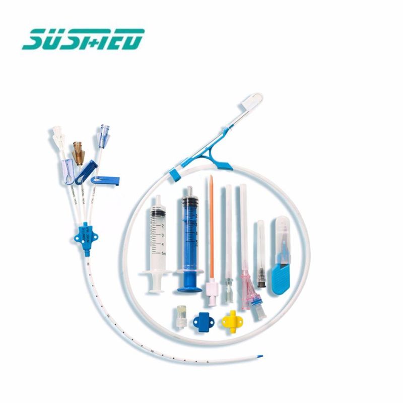 Double/Triple 7fr Antimictobial Central Venous Catheter CVC Kit Set