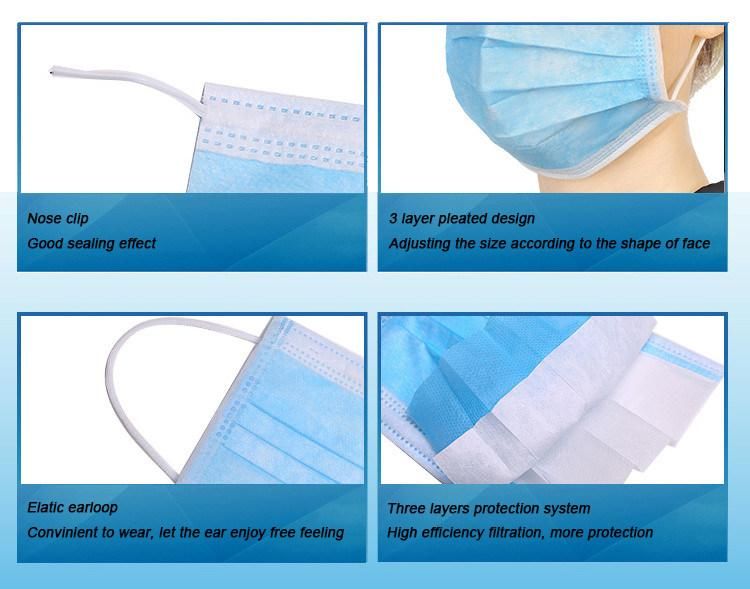 3-Ply Disposable Soft Non-Woven Kids Face Mask Funny Face Mask