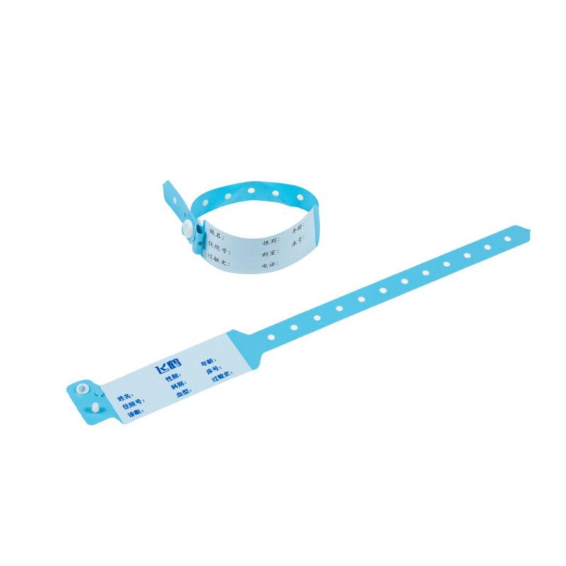 Disposable Hospital Written on Waterproof ID Bracelet for Adult