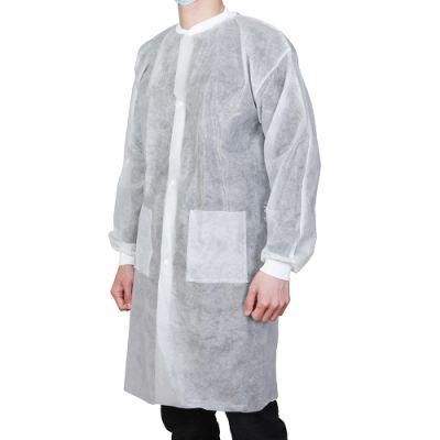 Disposable Nonwoven Lab Coats/Jackets for Doctor Long Sleeves Wholesale