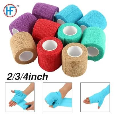 Mdr CE Approved Self-Adhesive Bandage Printed Custom Cohesive Bandage Packaged in Carton