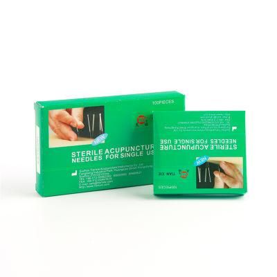 Medical 100PCS/Box Disposable Sterile Alloy Wire Spring Handle Acupuncture Needles with Aluminum Foil Packing