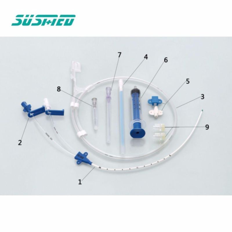 Double/Triple 7fr Antimictobial Central Venous Catheter CVC Kit Set