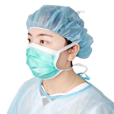 Disposable Nonwoven Medical Face Mask with Tie-on En 14683: 2019 Standard