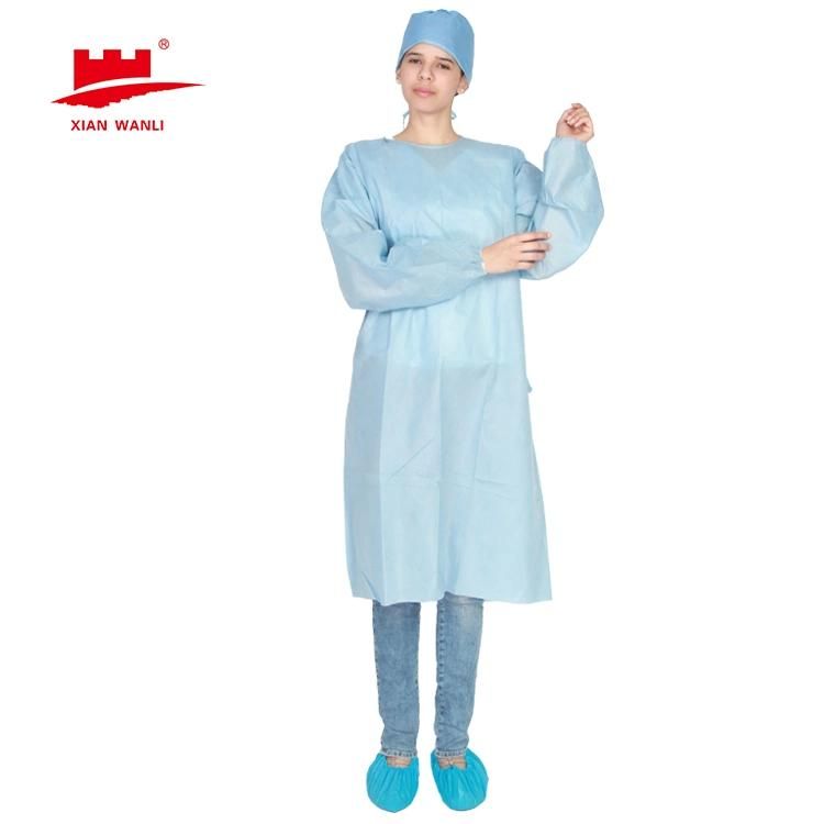 Non Woven Liquid Resistance Gown Protective Clothing Gown Against Chemicals