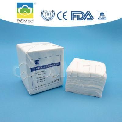 100% Cotton Medical Supply Disposable Gauze Swab Gauze Pad
