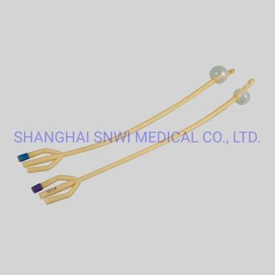 3-Way Pediatric Latex Foley Catheter Silicone Coated Disposable Factory