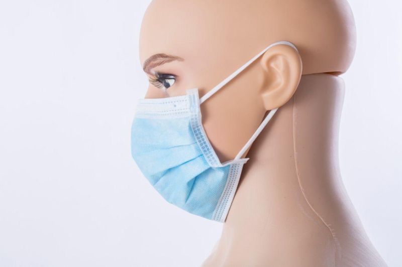 Nonwoven 3 Ply 50 PCS/Box Disposable Earloop Face Mask