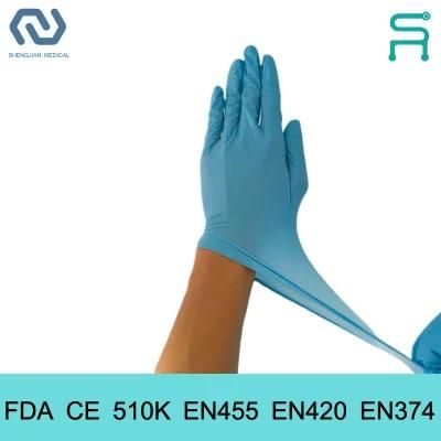 Better Anti-Virus Powder Free FDA CE 510K En455 Disposable Nitrile Examination Gloves