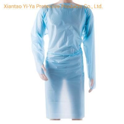Disposable Medical Fluid Resistant Plastic CPE Gown