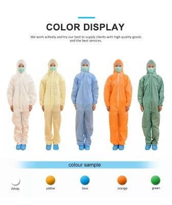 Industry Safety Waterproof Workwear Chemical Protective Clothing Type 5&6 White Microporous Suit Disposable Coveralls for Men