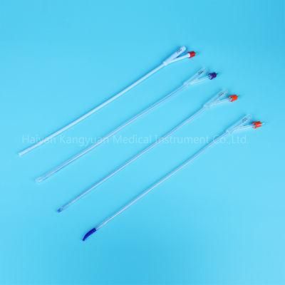 Silicone Foley Catheter with Unibal Integral Balloon Technology Integrated Flat Balloon Round Tipped Urethral Use