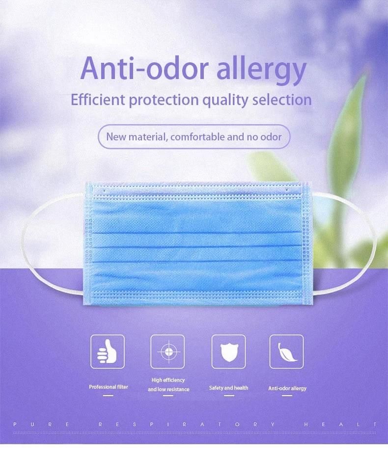 Medical Surgical Disposable Masks 3-Layer Spraymelt Cloth Protective Sterile Masks