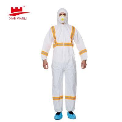Microporous Type 5 &amp; 6 Coverall with Reflective Tape