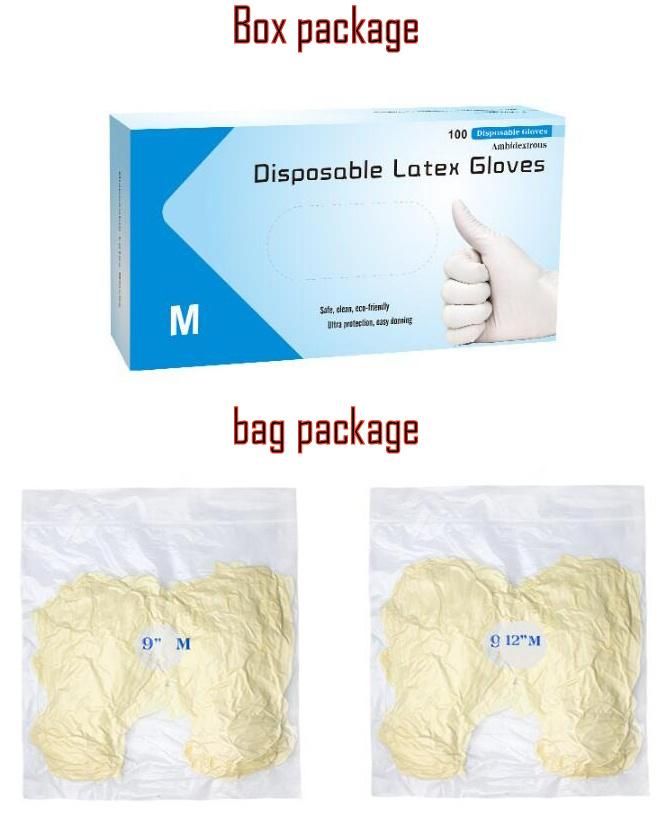 Nitrile Gloves for Surgeon Gloves Disposable Supplies 100% Latex Gloves Carton Medical Surgical Gloves Latex Sterilization Gloves