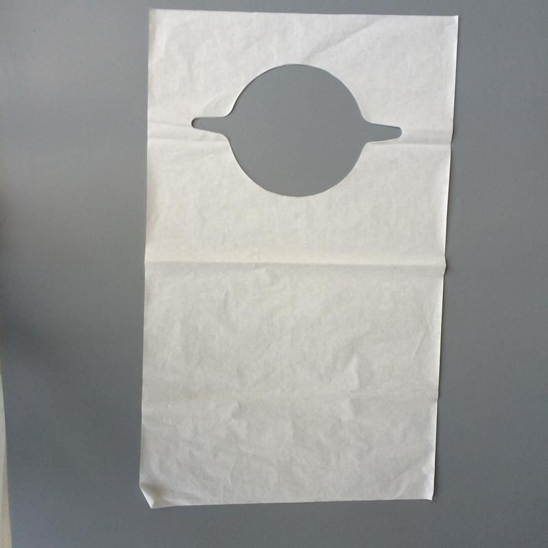 Food Using Dispsable Bib White Paper and PE Film