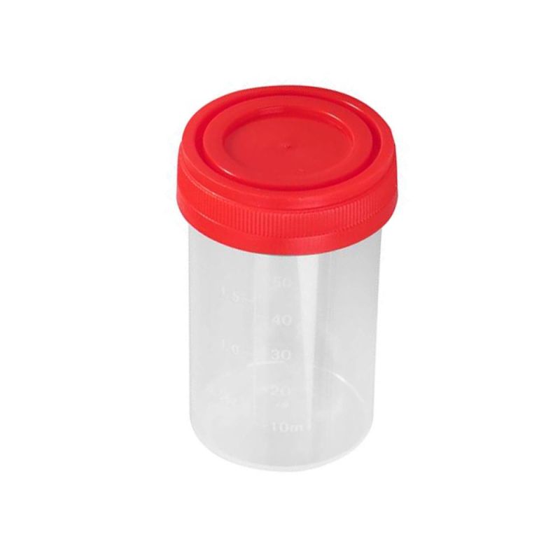 Bulk Pack Plastic Antileak Sample Collection Cup 60 Ml Disposable Urine Specimen Container with Lid