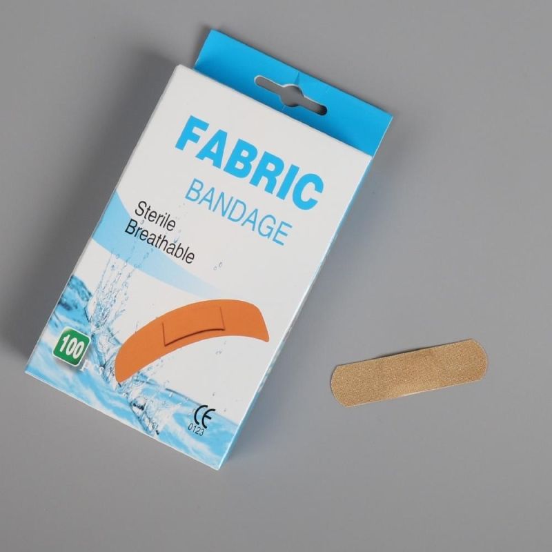 20PC/Box 72X19mm Skin Color Breathable Flexi Fabric Wound Dressing First Aid Plaster
