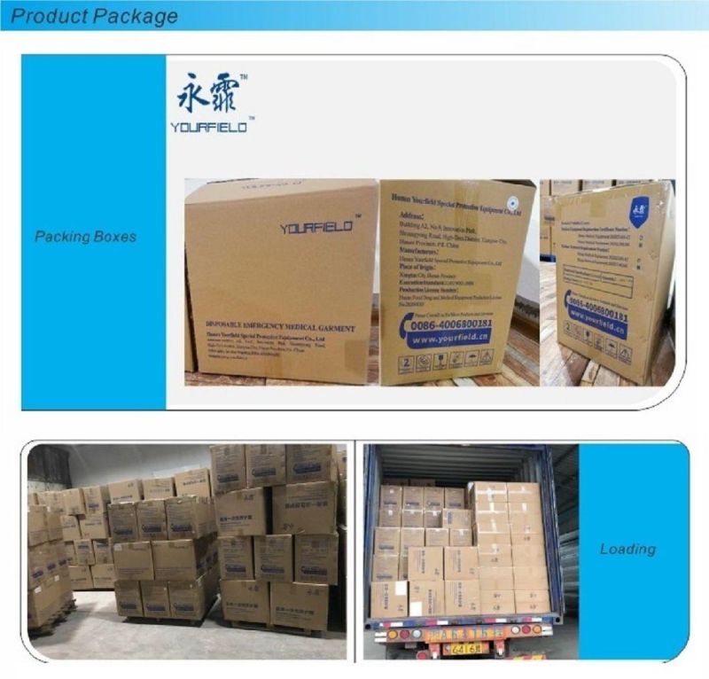 SGS En ISO13982 Type5 Disposable Medical Protective Coveralls with Hood