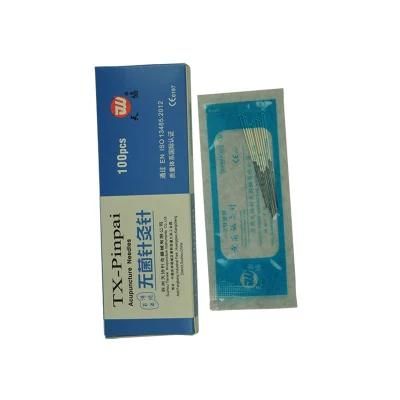 100PCS/Box Different Sizes Disposable Sterile Silver Wire Handle Acupuncture Needles with Plastic Bag Packing