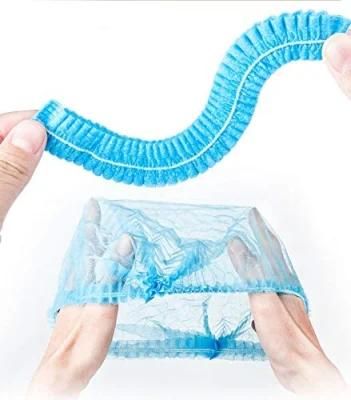 Disposable PP Nonwoven Surgical Clip Caps Medical Mob Cap with Elastic