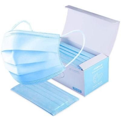 High Performance Bfe 98% 3 Ply Disposable Anti Splash Dust Pm2.5 Virus FDA 510K CE En149 En14683 Approved Earloop Blue Color Surgical Face Mask