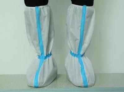 Nonwoven Disposable Medical Shoe Covers Microporous+Tape Waterproof Antislip Boot Covers