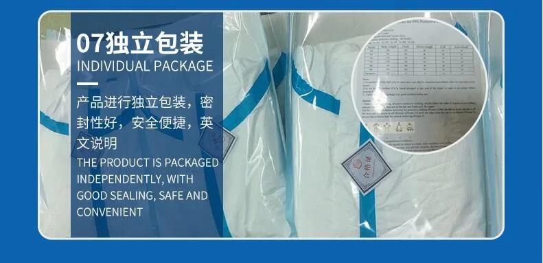 Disposable Coverall Disposable Coverall, En14126 Disposable Gown, Protective Surgical Overalls