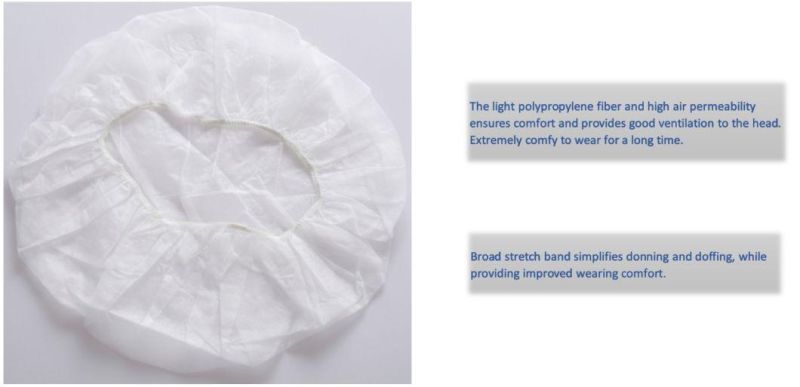 Surgical Nurse Bouffant Cap Nonwoven Hair Net Disposable Head Cover