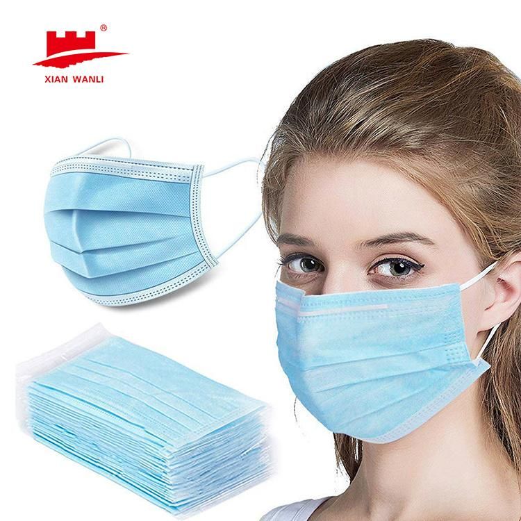 Wholesale Custom Non Woven 3 Ply Non Woven Medical Mask Disposable Medical Mask Pack