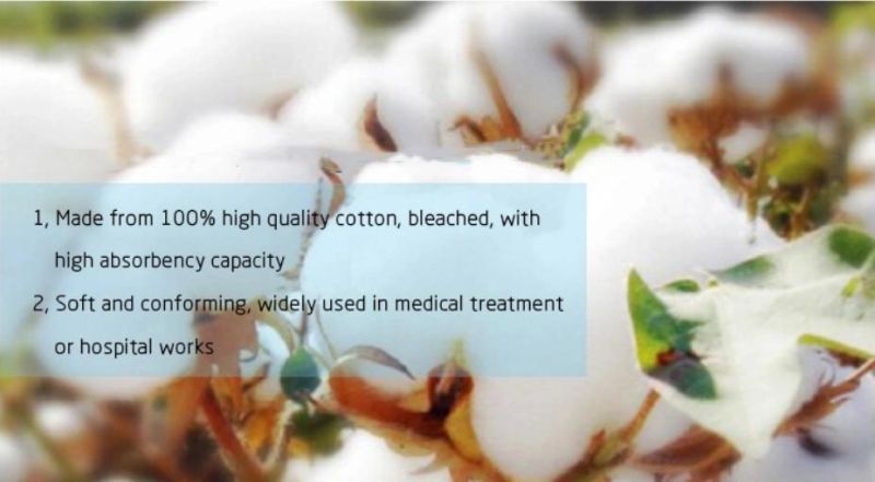 Mdr CE Approved Medical Gauze Bandage with Woven Side 100% Gauze