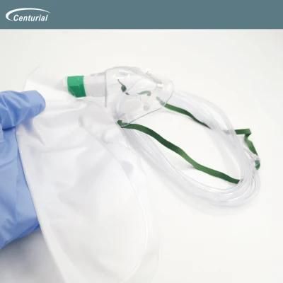 Transparent PVC Non-Rebreathing Oxygen Mask with 1000ml Reservoir Bag