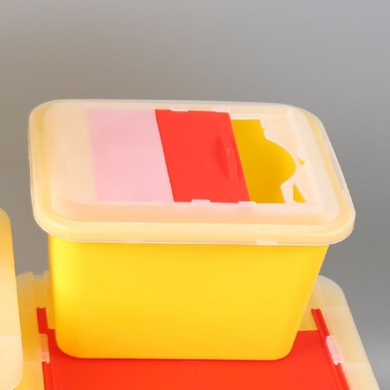 3L Square Shape Disposable Medical Waste Needle Storage Safety Sharp Container