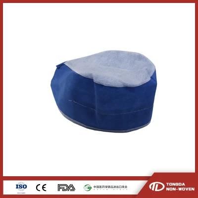 Disposable Non-Woven Blue Doctor Cap with Elastic for Hospital