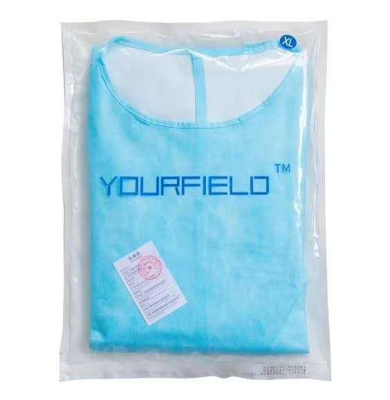 65GSM SS+PE Disposable Isolation Gown for Protective