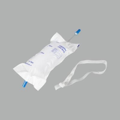 Medical Disposable Urine Collection Bag Urinary Leg Bag Container 750ml CE Pull Push Valve with Belt