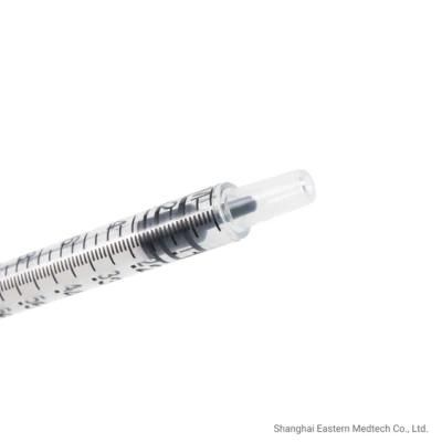 1ml Vaccine Injection Medical Device Plastic Low Dead with Needle 25gx1&quot; Space Lds Ldv Latex Free Vaccines Syringes