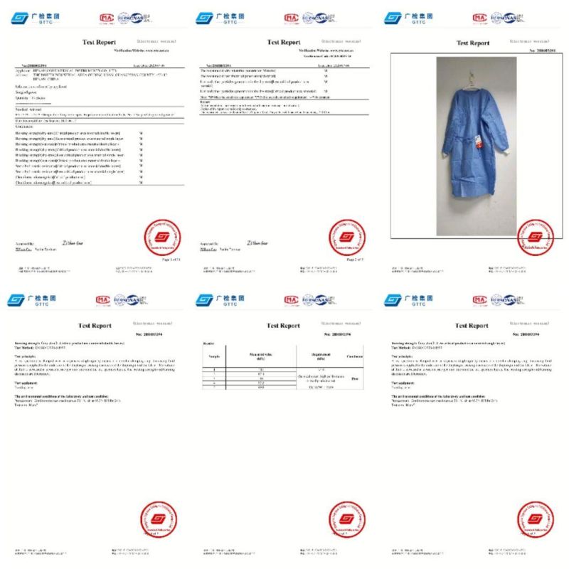Medical Supplies Sterile Disposable Hospital Operating Surgical Wholesale Level 1 2 3 Protective Isolation Gown