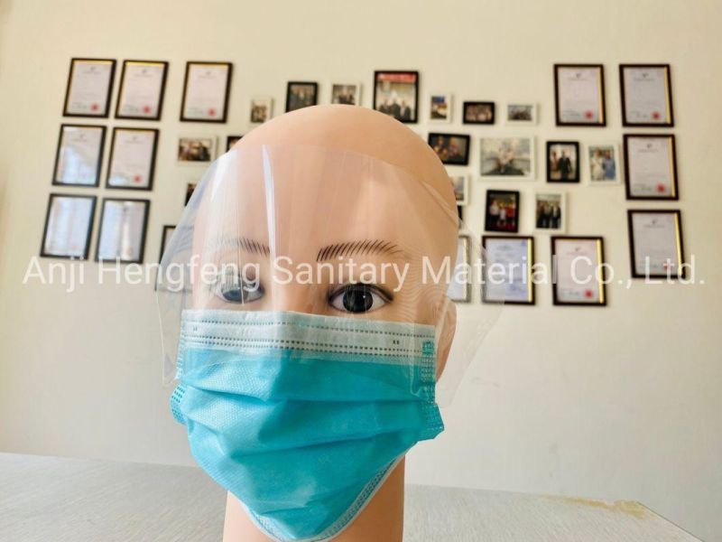 Face Shields Set with Anti Fog Shields and Glasses on Public Transport to Protect Eyes and Face