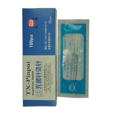 Chinese Medical Disposable Sterile Plastic Bag Packing Silver Wire Handle Acupuncture Needles with CE Certificate